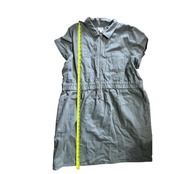 J. Crew Re-Imagined Womens Green Zip-Up Dress Size 24 - Picture 11 of 14